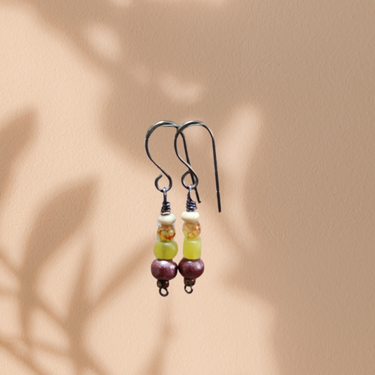 'Bosque Tropical', Whimsical Earthy Earrings