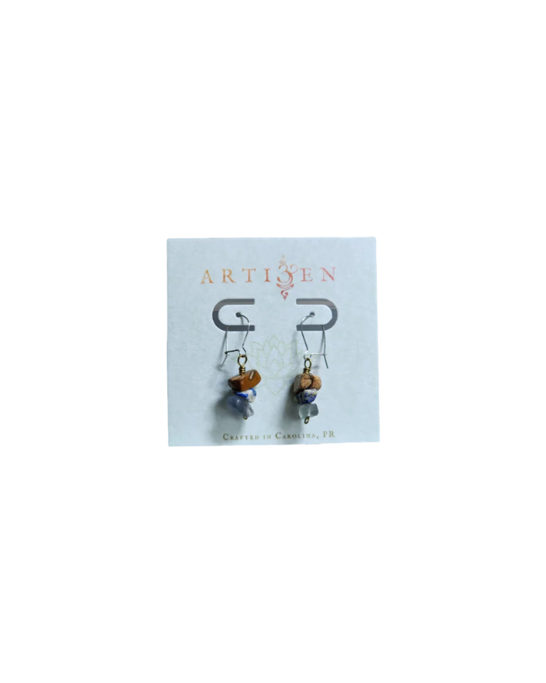 'Rustica' Earrings: Crafted with Natural Stones and Surgical Stainless Steel Ear Wires