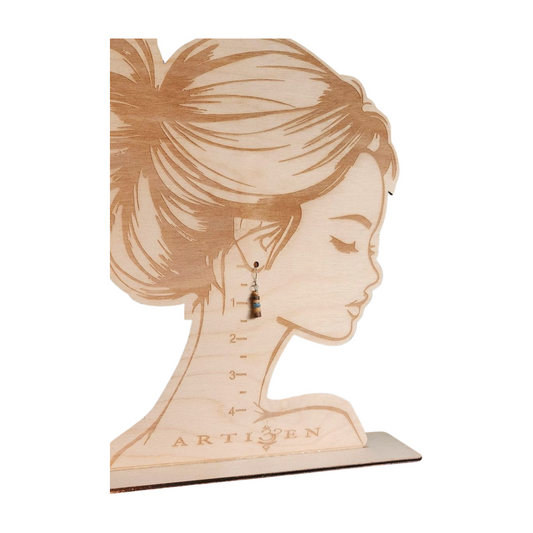 'Coco Beach' Earrings, Natural Coconut Shell, Dyed Quartz and Stainless Steel