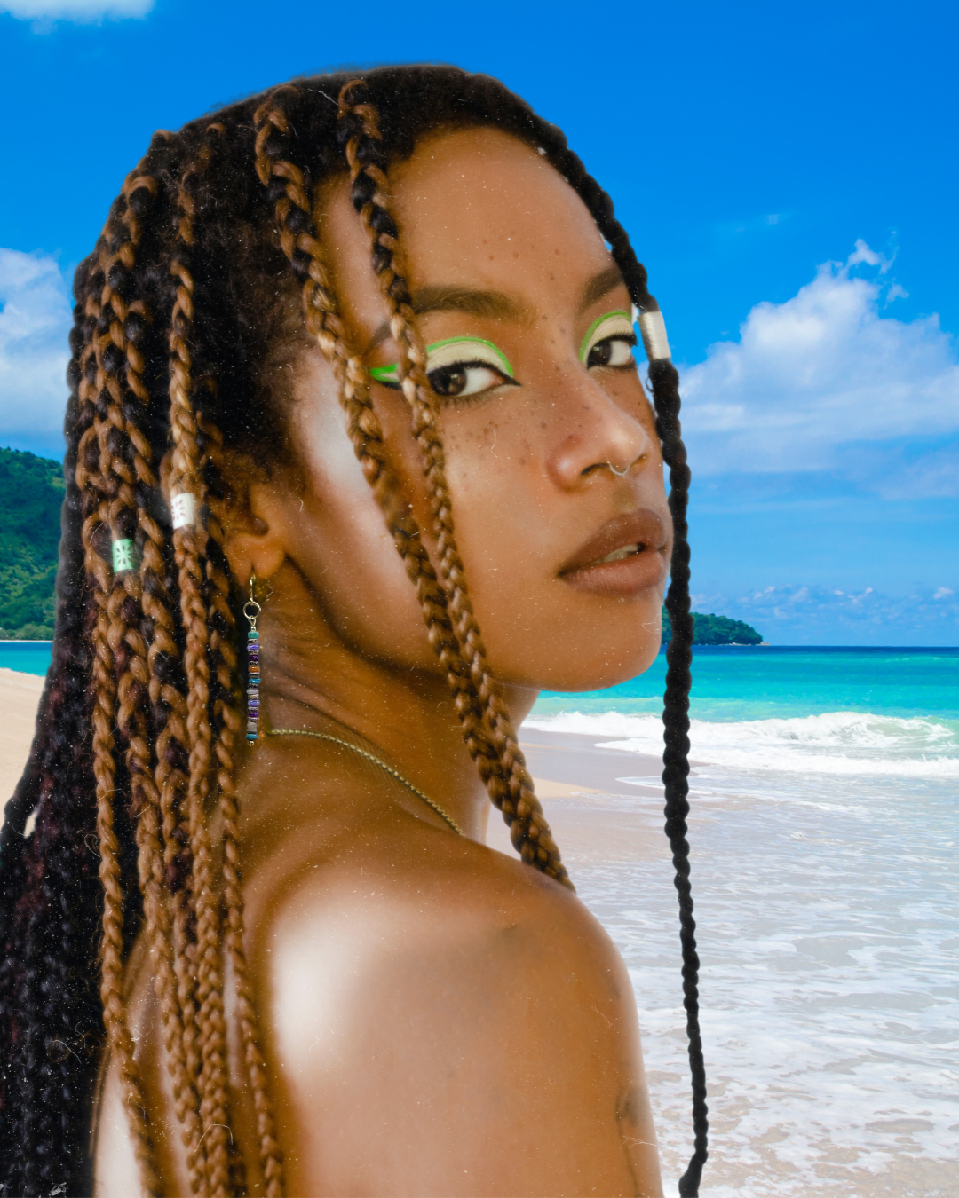 Beachy Gold-Tone Seashell Earrings