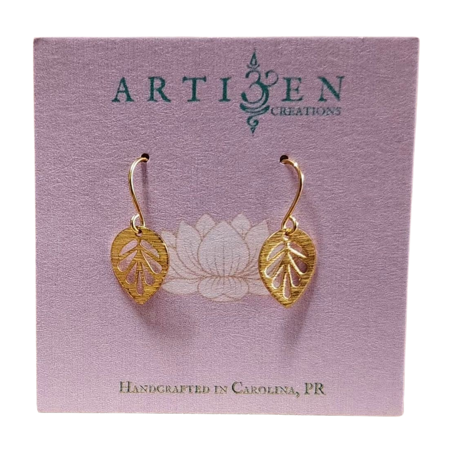 Brass Leaf Minimalist Earrings