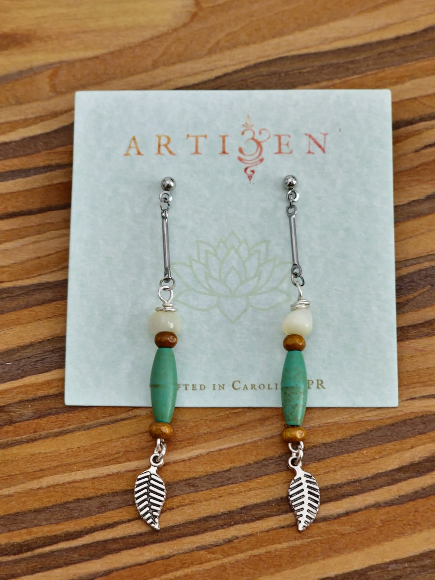 'Isla Nena', Long Silver-tone Stud Earrings