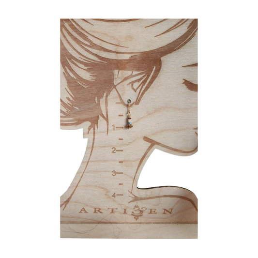 'Mar Chiquita', Handcrafted Gold-tone Earrings