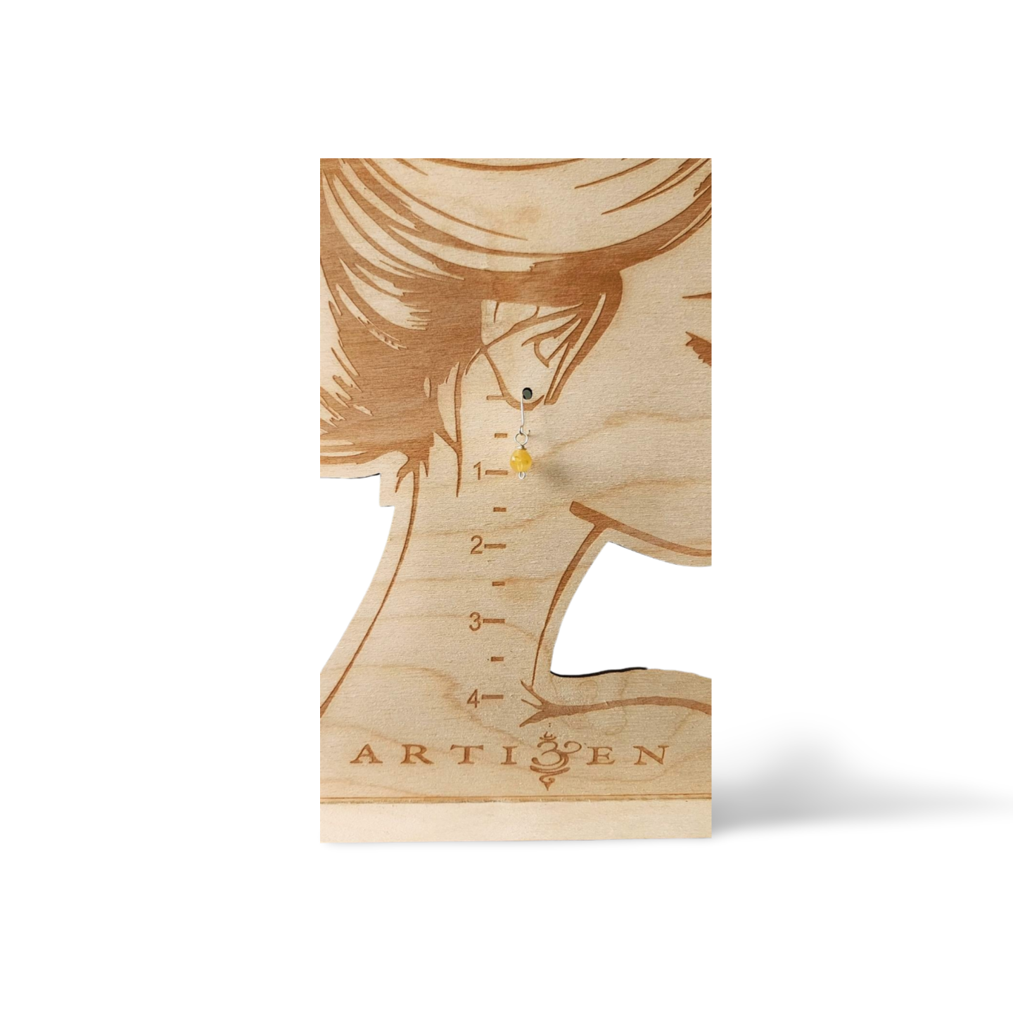 'Carolina' Lightweight, Everyday Earrings with Warm Citrine Stone and Sterling Silver plated Ear Wires