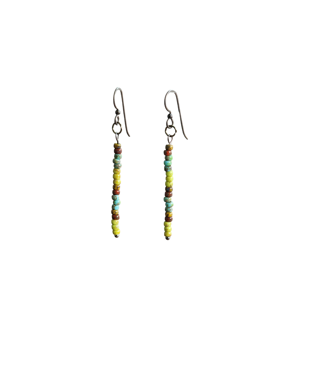 'Bonita' Earrings, with Picasso Glass Beads and Niobium Hooks