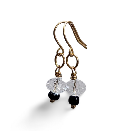 Golden Tuxedo Earrings