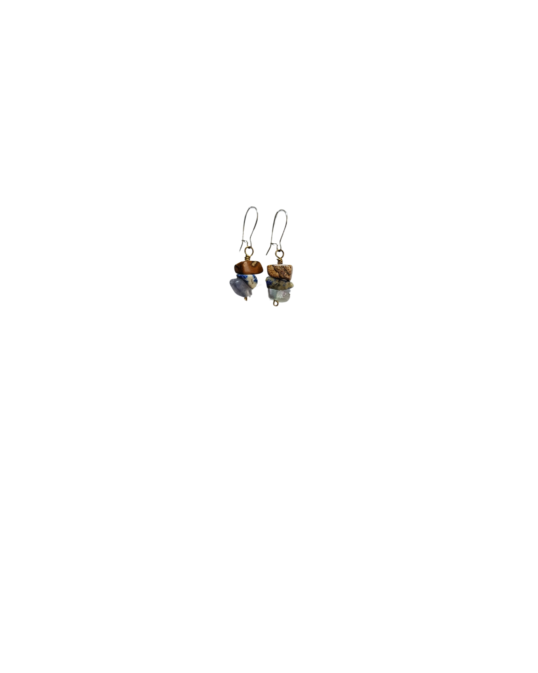 'Rustica' Earrings: Crafted with Natural Stones and Surgical Stainless Steel Ear Wires