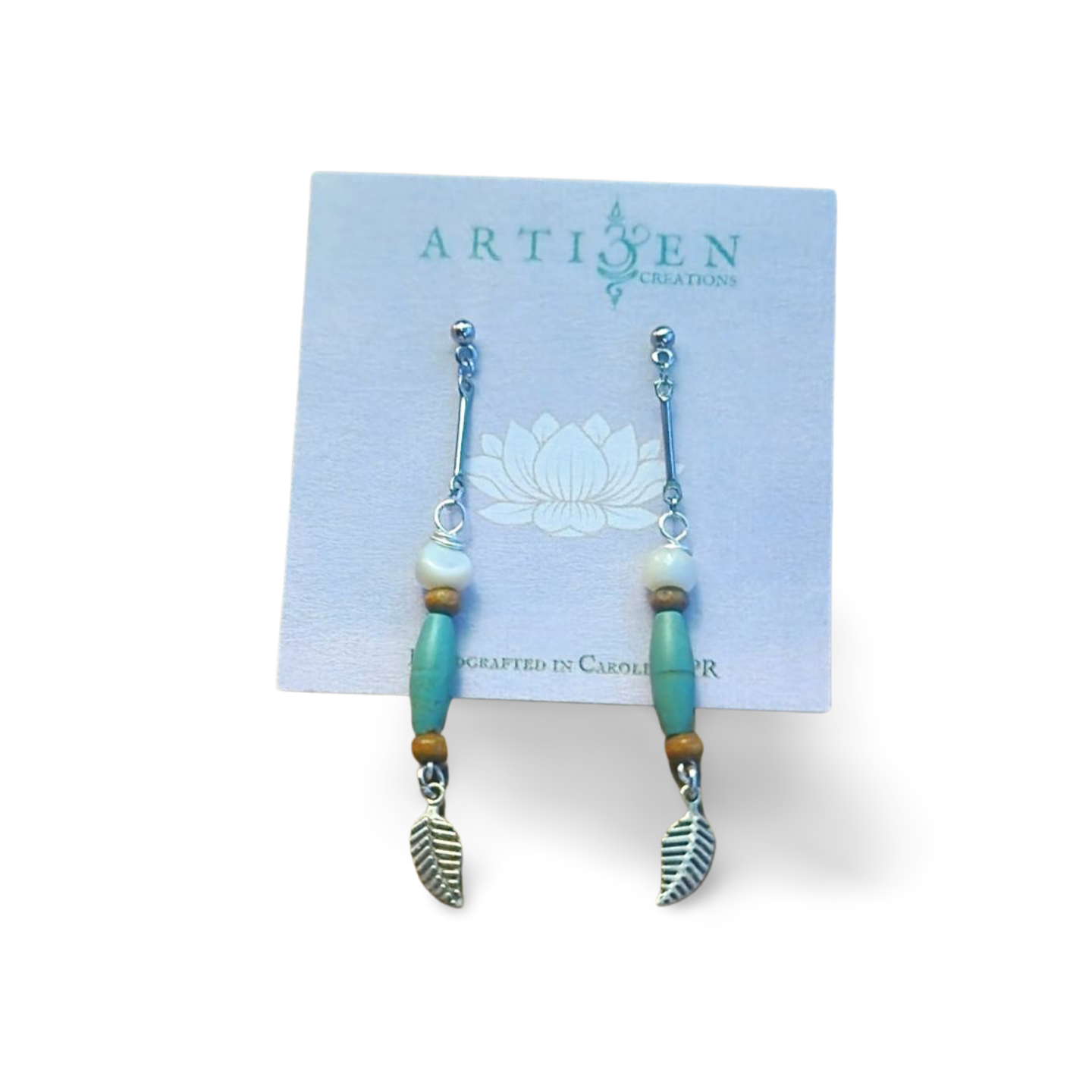 'Isla Nena', Long Silver-tone Stud Earrings