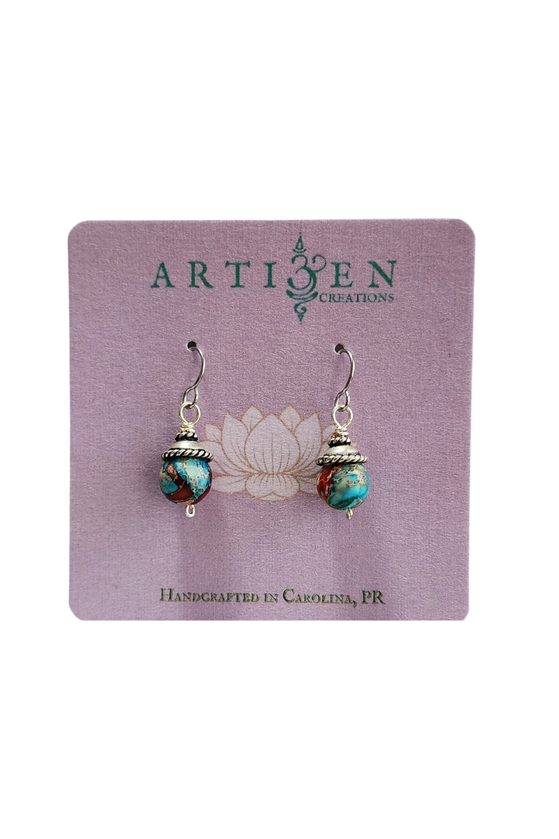 Sediment Jasper Earrings | Stainless Steel Earwires & Earthy Gemstone Drops