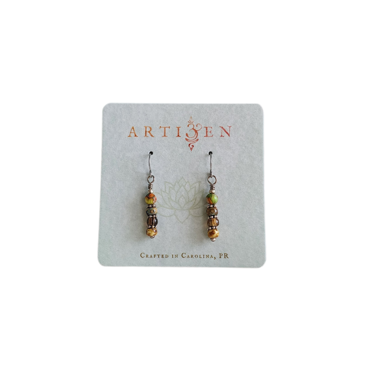 TERRA | Earthy, Boho Beaded Drop Earrings